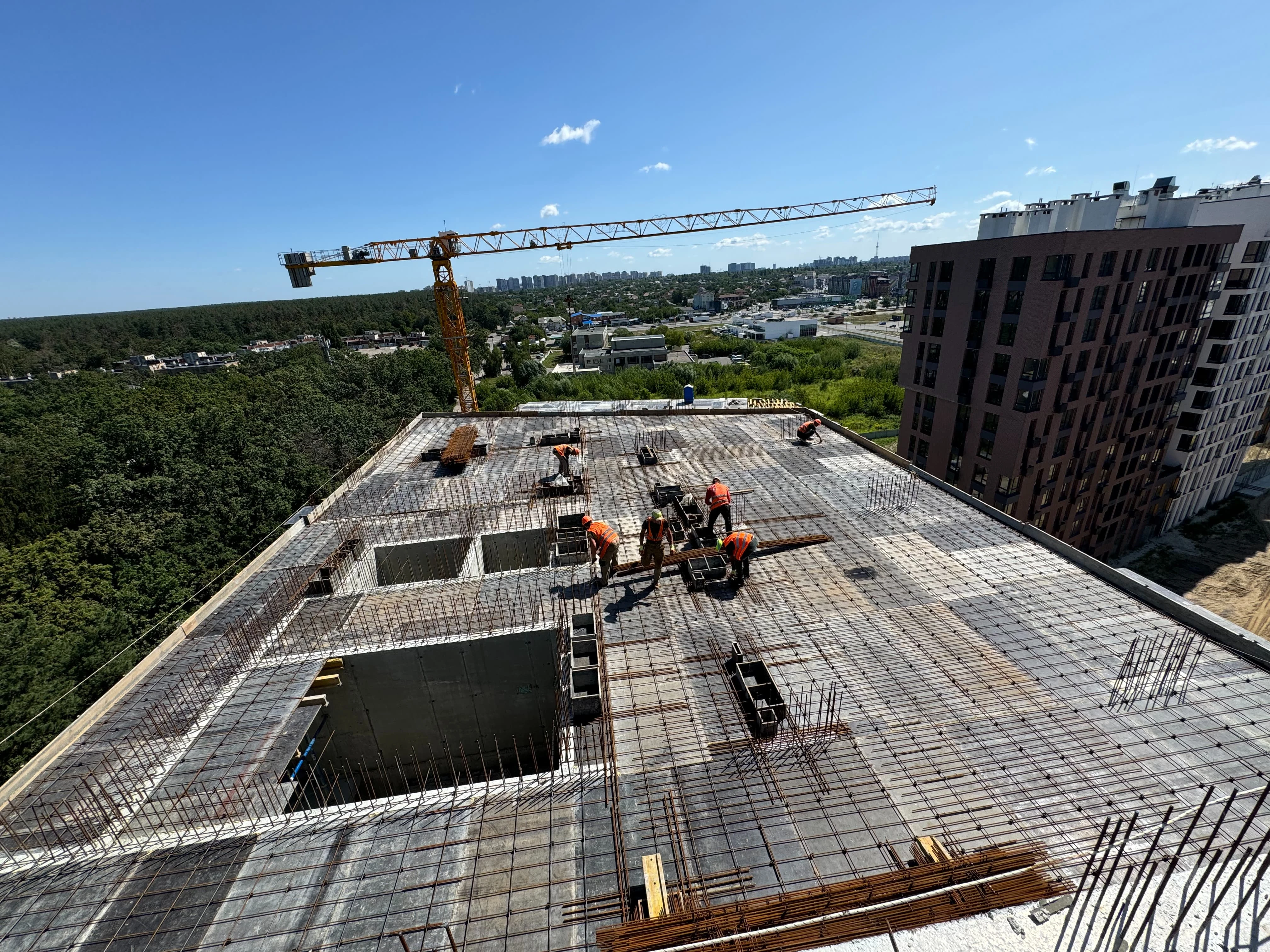 Dim Construction Construction progress for July 2024 on the developer's website.