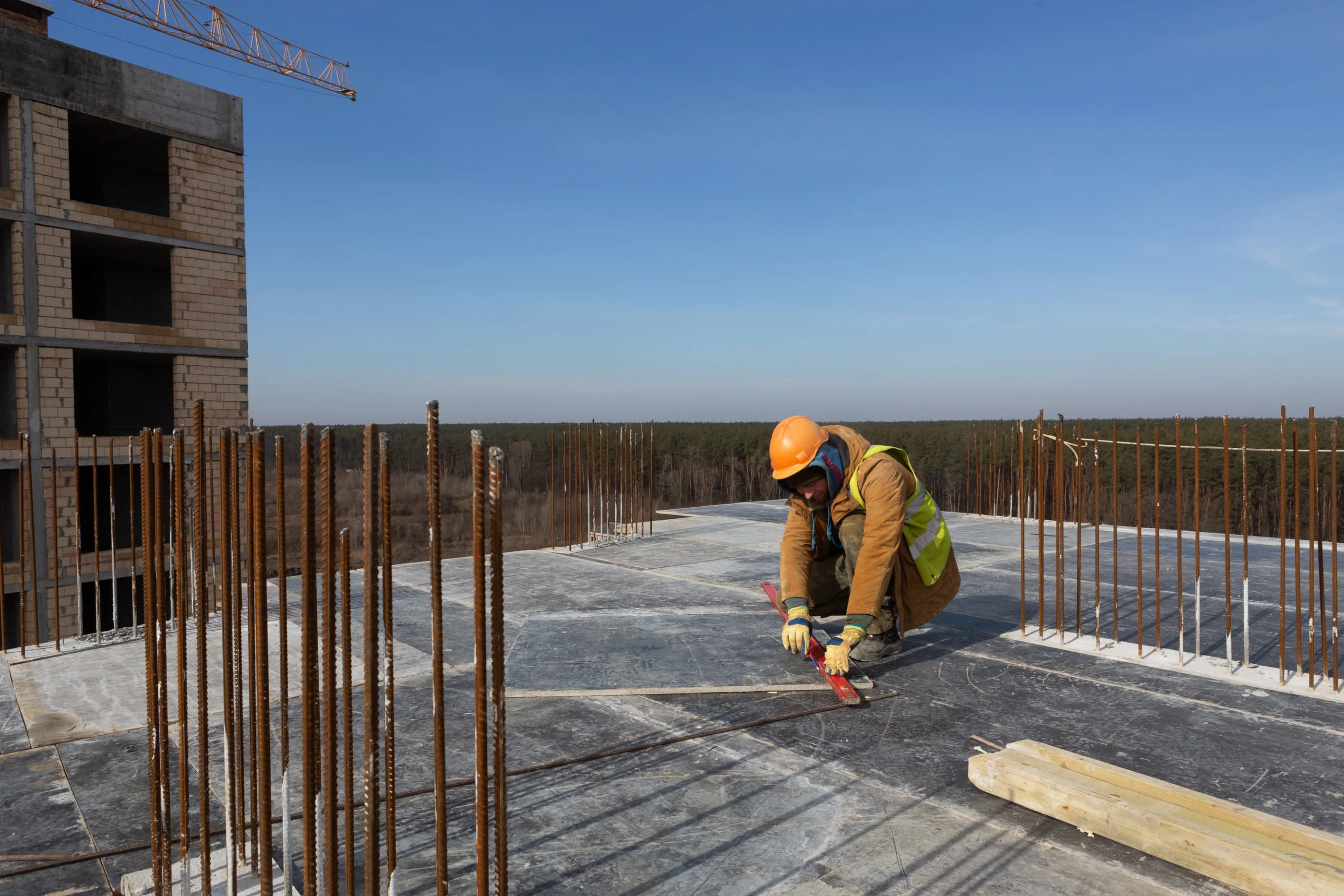 Progress of building construction in February 2024: Construction work