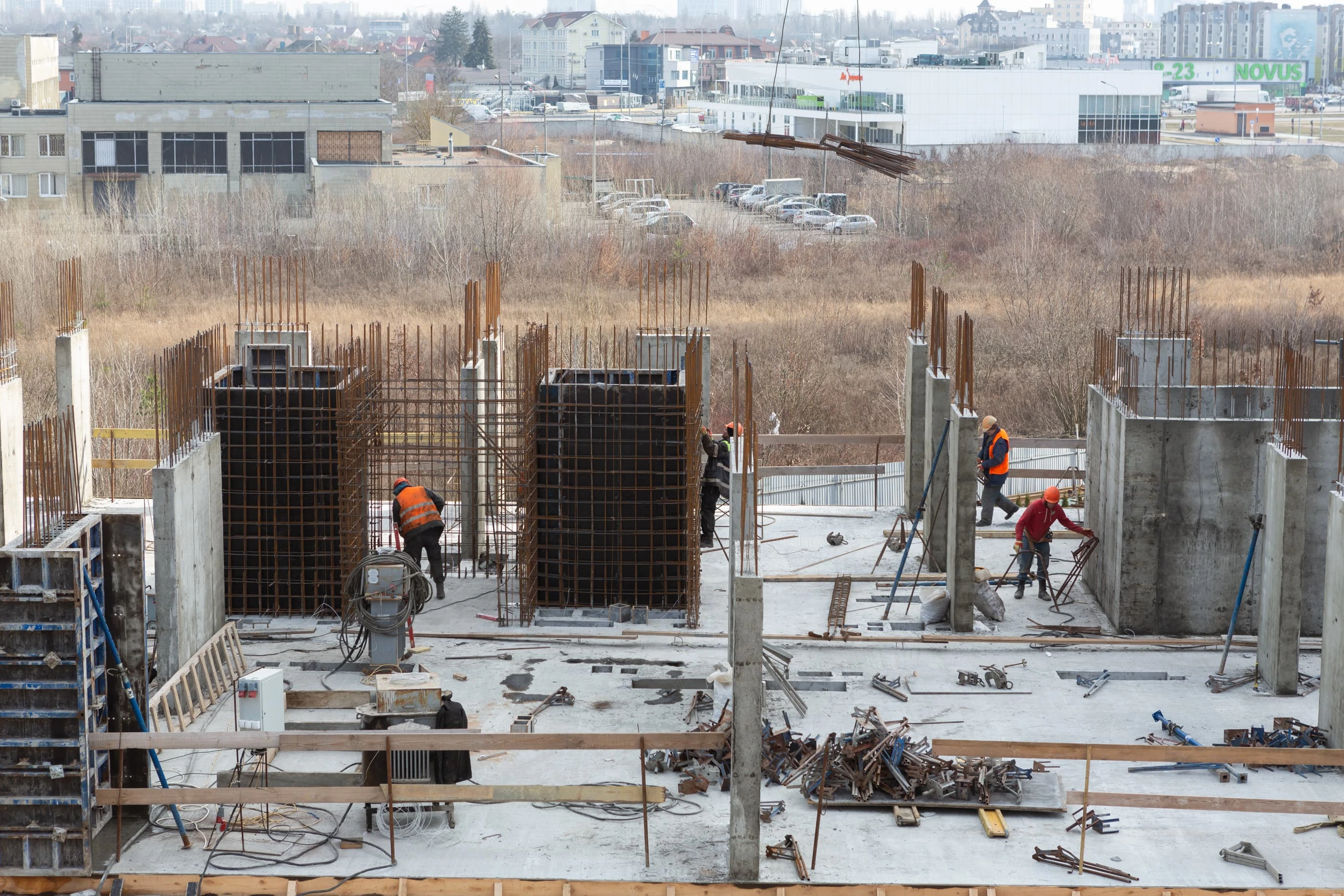 Progress of building construction in February 2024: Construction work