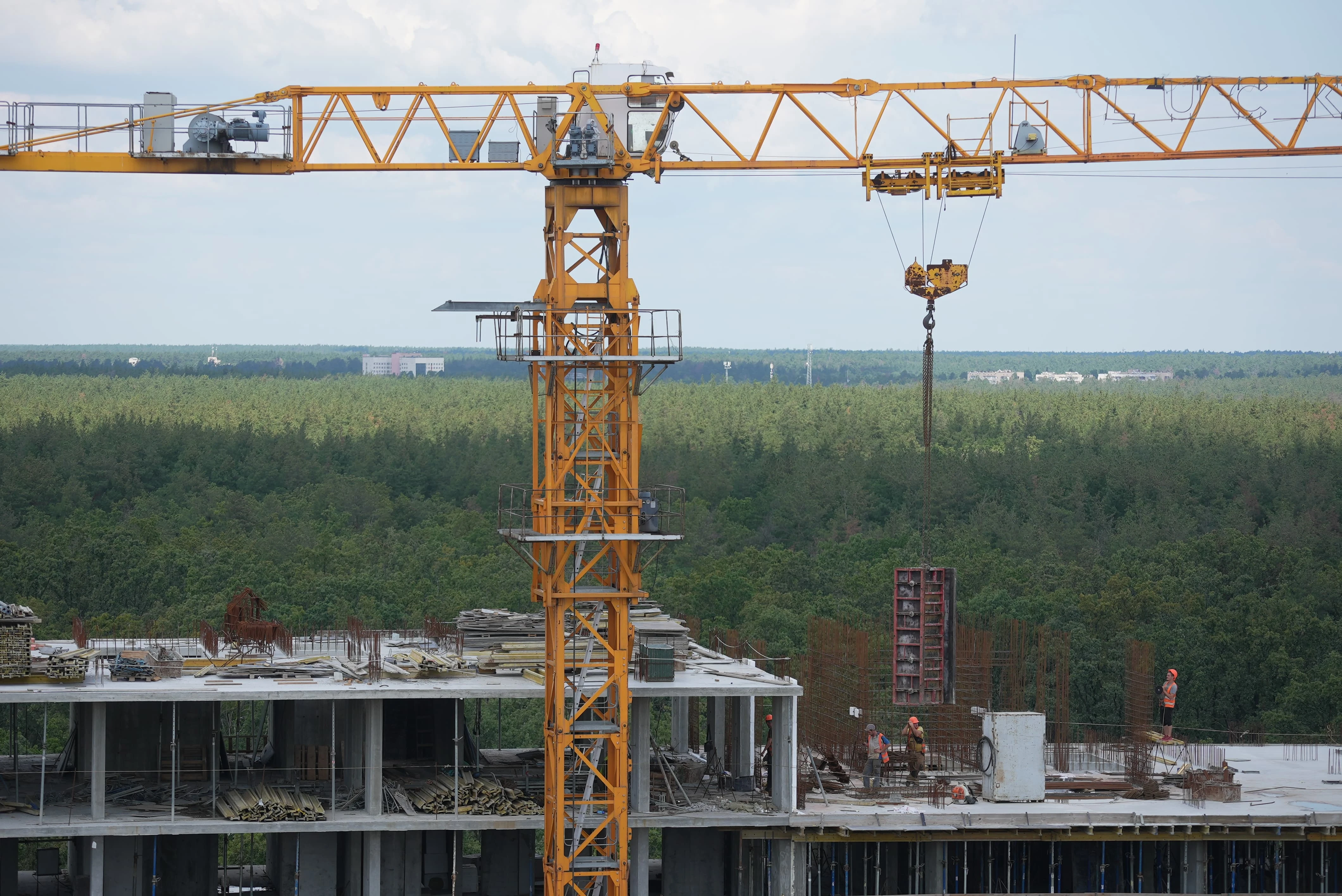 Dim Construction Construction progress for July 2024 on the developer's website.